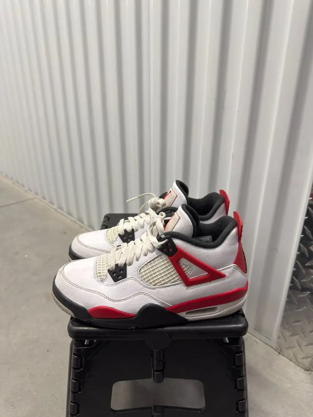 Nike Air Jordan 4 Red Cement White Fire 2023 Size 5.5y GS - 408452-161